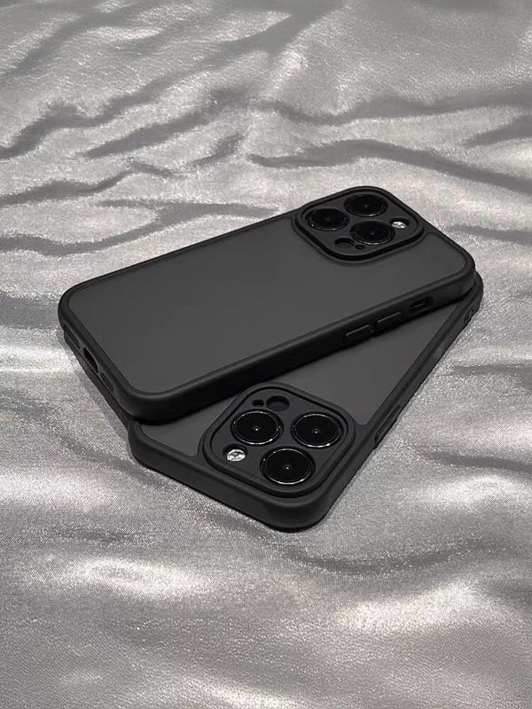 Matte black new Apple phone case silicone anti-fall