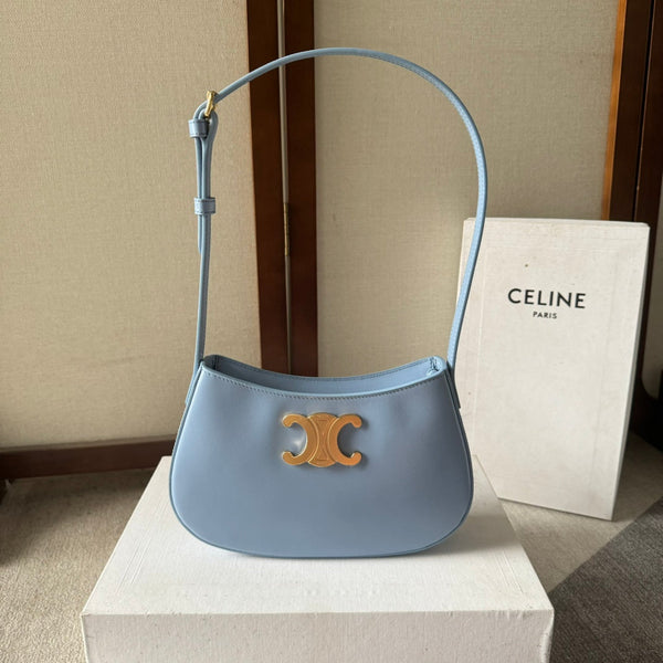 MINI 22 TILLY BAG IN COOL GRAY BLUE CALFSKIN
