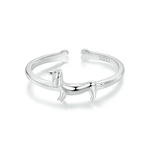 ˇFashion StreetˇLovely Pet Dog Open Ring Statement Ring