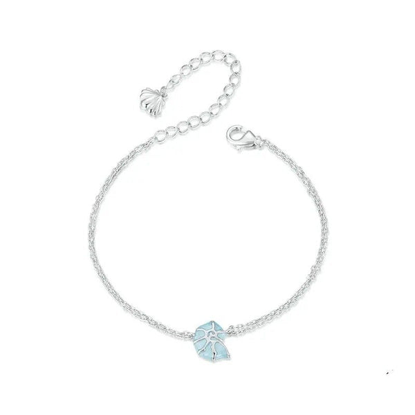 ˇFashion StreetˇBlue Seashell Link Chain Bracelets